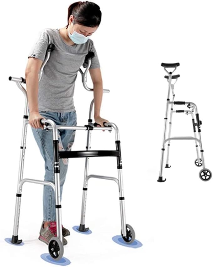 Upright Walkers with Arm Rest Pad, HeavyDuty Folding