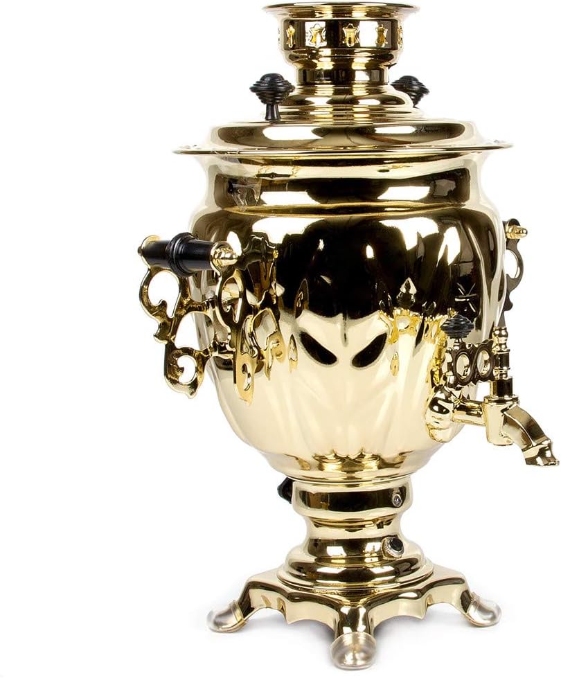 3.17-qt. (3 l) Acorn Gold Russian Electric Samovar Tea Maker