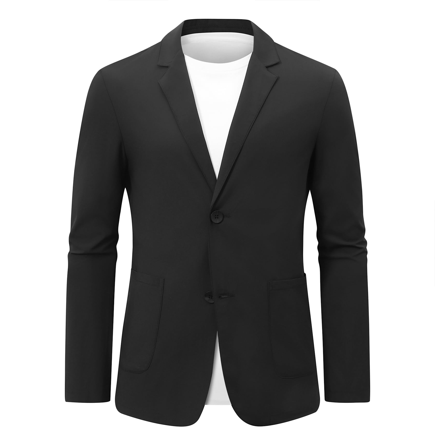 Allthemen Hombre Blazer 2 Botones para Chaqueta De Trabajo Informal Ligera Transpirable Seca para Verano En Seda Hielo