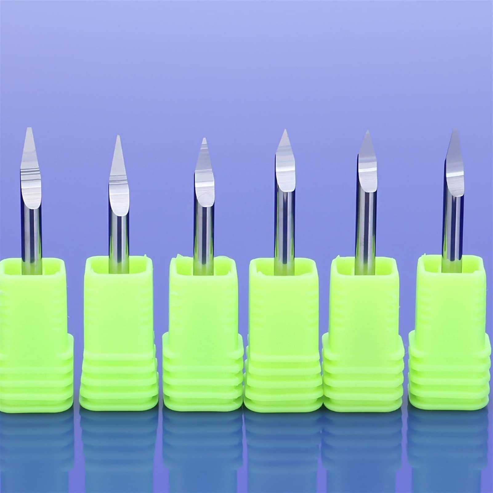 BERWENNY 10pcs 3.175mm CNC Router Bit V-Shape End Mills Carbide Engraving Bit Milling Cutters (Dimensions : 45x0.2)