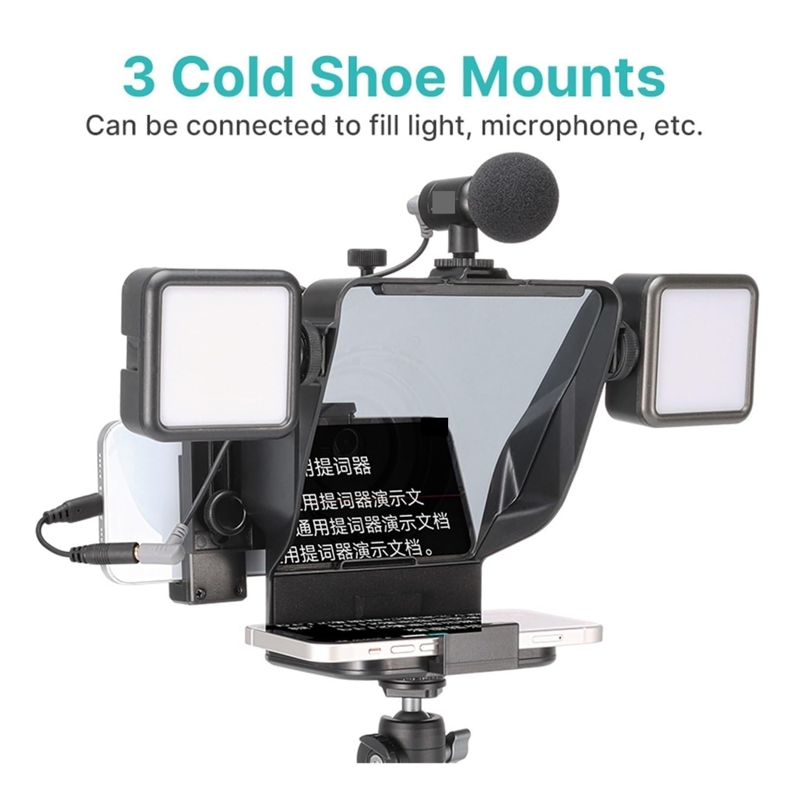 Teleprompter, Smartphone-Teleprompter Mit Fernbedienung Für Die Videoaufzeichnung Von Live-Streaming-Interviews für Live-Streaming