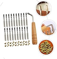 Vista 5 de SUPVOX Juego de clavijas profesionales de arpa de lira con 20 clavijas de cuerda y remaches, incluye llave en forma de L para reparación de arpa