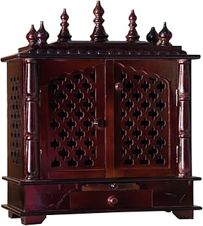 Kamdhenu Art and Craft Wood Home Temple (22 x 11 x 28 inch, Multicolour)