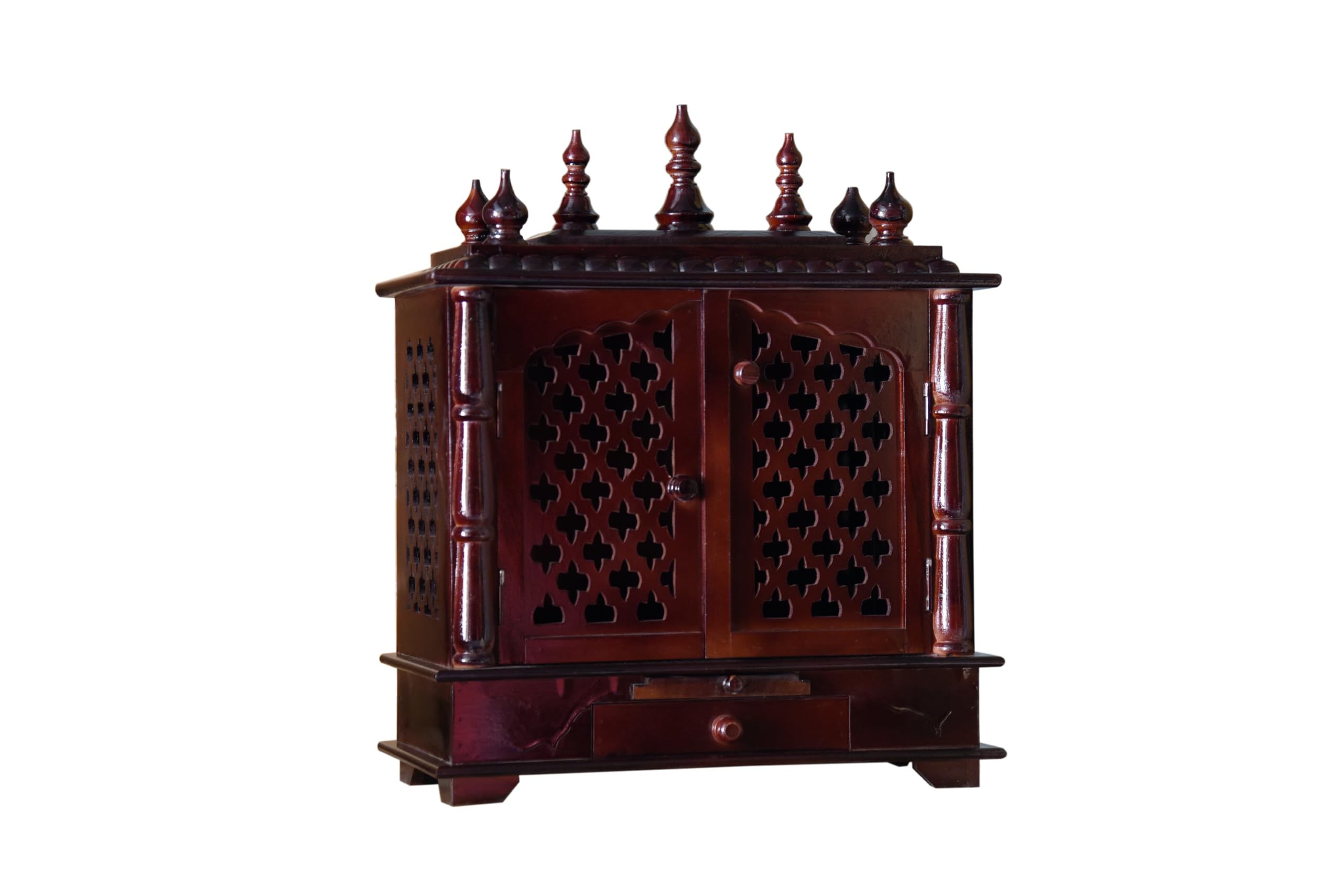 Kamdhenu art and craft Wood Home Temple (22 x 11 x 28 inch, Multicolour)