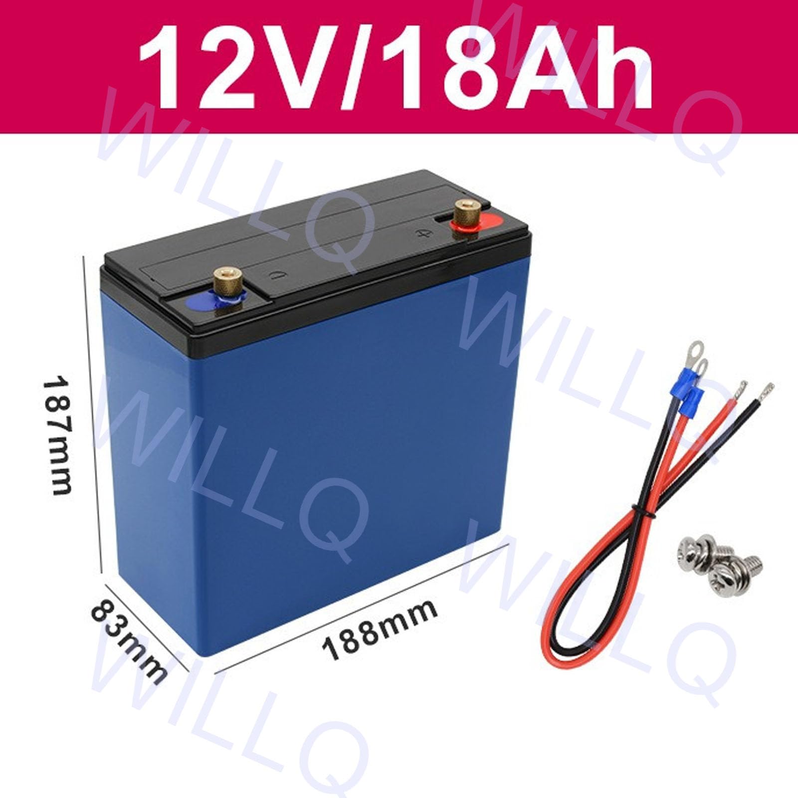 Batteria Litio LiFePO4 12 Volt Disponibile nei Formati 18Ah 24Ah 30Ah 36Ah 42Ah 50Ah 60Ah 66Ah Batteria Ricaricabile per ecoscandagli impianti solari Campeggio all'aperto