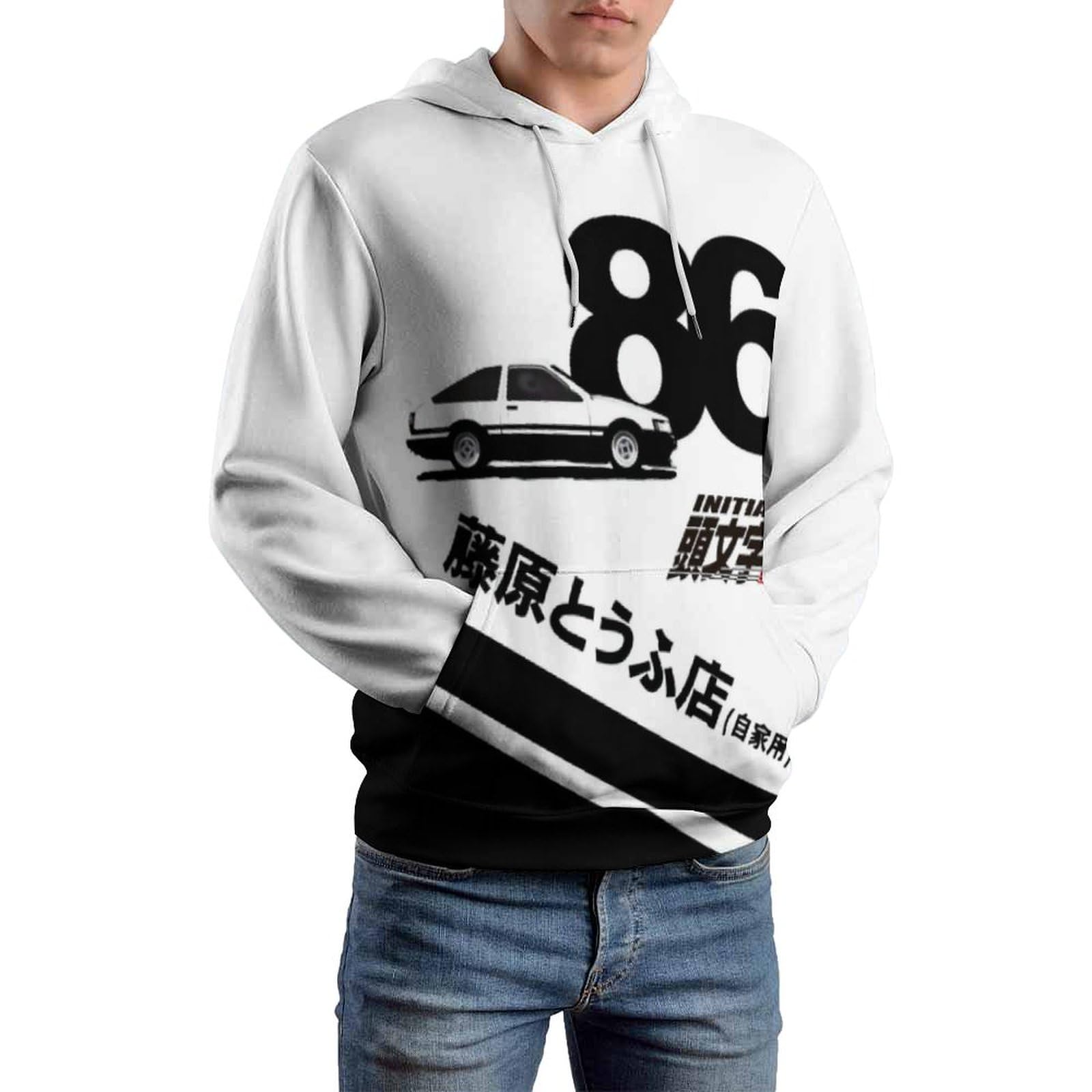 Amazon.co.jp: パーカー メンズ 頭文字d イニシャル D 藤原拓海 長袖