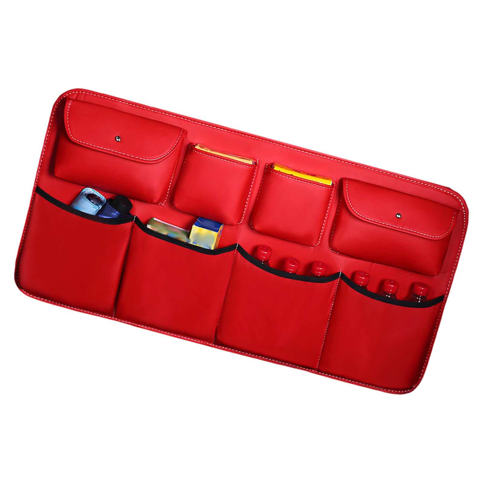 RUDIWRO Universally Back Organizers with Multiple Pockets PU Fabric for Family Travel Storage Organizers Backseat
