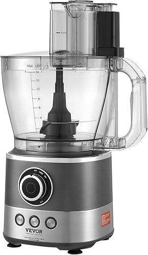 Miniatura 9 de VEVOR Procesador de alimentos, picadora eléctrica de verduras de 14 tazas con 3 ajustes preestablecidos Auto-iQ, ajuste de múltiples velocidades de
