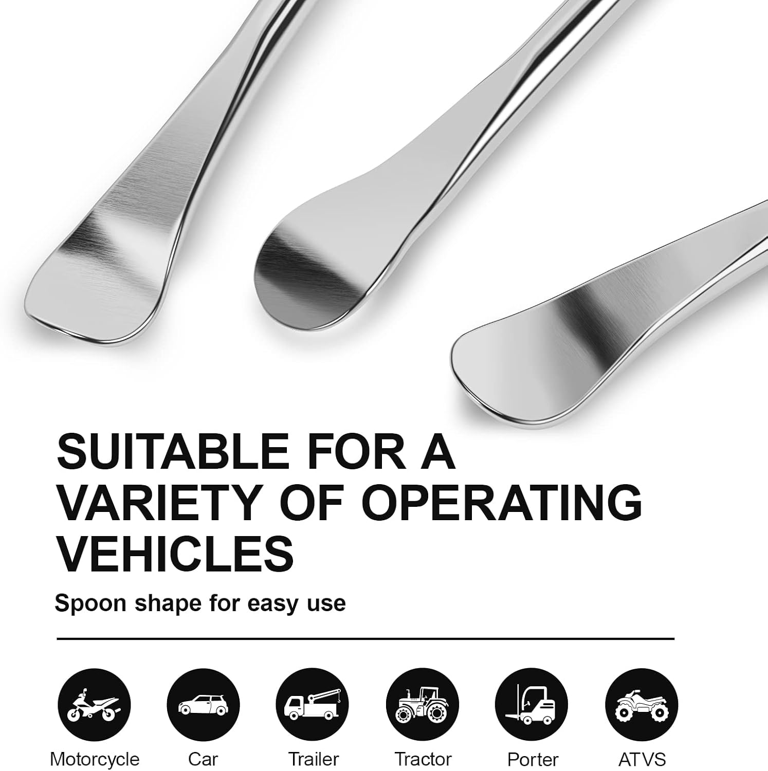BIGTUR 14.5 inch Steel Tire Spoon Lever Iron Tool Kit, Professional Tire Changing Tool,3 Tire Spoons, 6 Rim Protector, Valve Tool, 6 Valve Cores, 4 Valve Caps, 6 Rubber Valve Stem, Carrying Pouch : Automotive