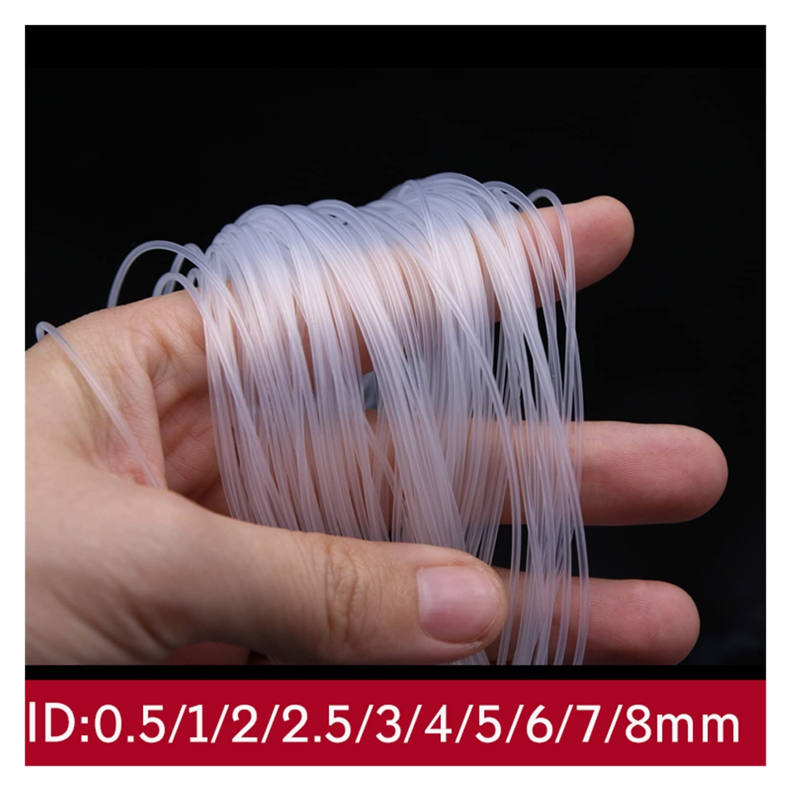 ACICS 1 m/5m Tubo di Silicone Flessibile ID 0,5 1 2 2,5 3 4 5 6 7 8 Mm Tubo Tubo di Resistenza alla Temperatura Trasparente (Size : 5 Meters, Color : ID 6mm x 12mm OD)