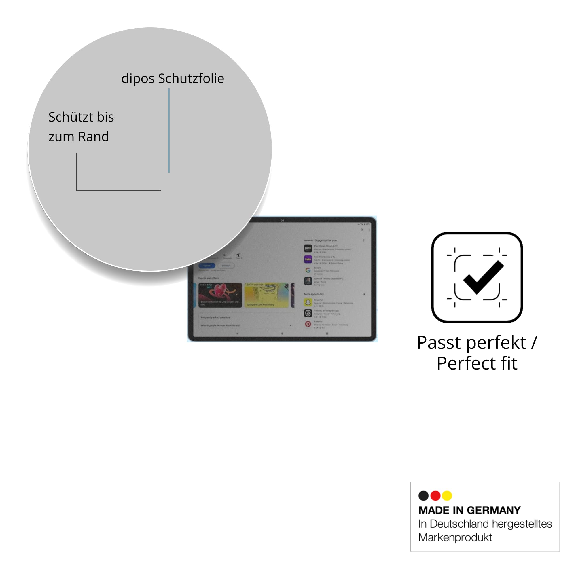 dipos Protector de Pantalla Antiespía para UJJ T606 | Película protectora mate, filtro de privacidad 4 vías, ajuste perfecto, antiarañazos, sin burbujas, autoadhesivo