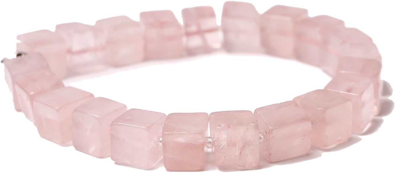 AqeeqeeNatural Rose Quartz (Stone of Love) Unisex Bracelet for Healing,Reiki, vastu