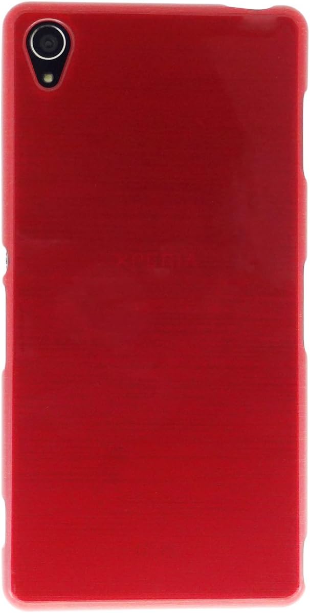 Us-Trendsss Decorated TPU Soft Cover with Rhinestone Protective Case for Sony Xperia Z3 [Smile Hat](Red)