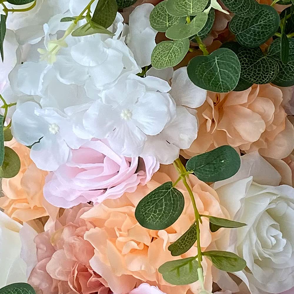 künstliche Rosen 1m Rosen-Türdekoration Wall Runner Rose Panel Kunstblumen für Hochzeitsdeko Tisch DIY Wedding Party