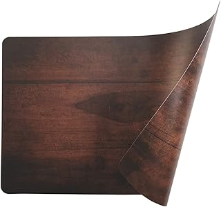 Wood Lot de 6 Sets de Table Double Face Marron 45 x 30 cm en Plastique
