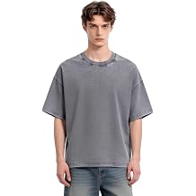 Women Acid Wash Tshirt Oversized Unisex Shirt Men Women Heavy Weight Vintage Short Sleeve Tees