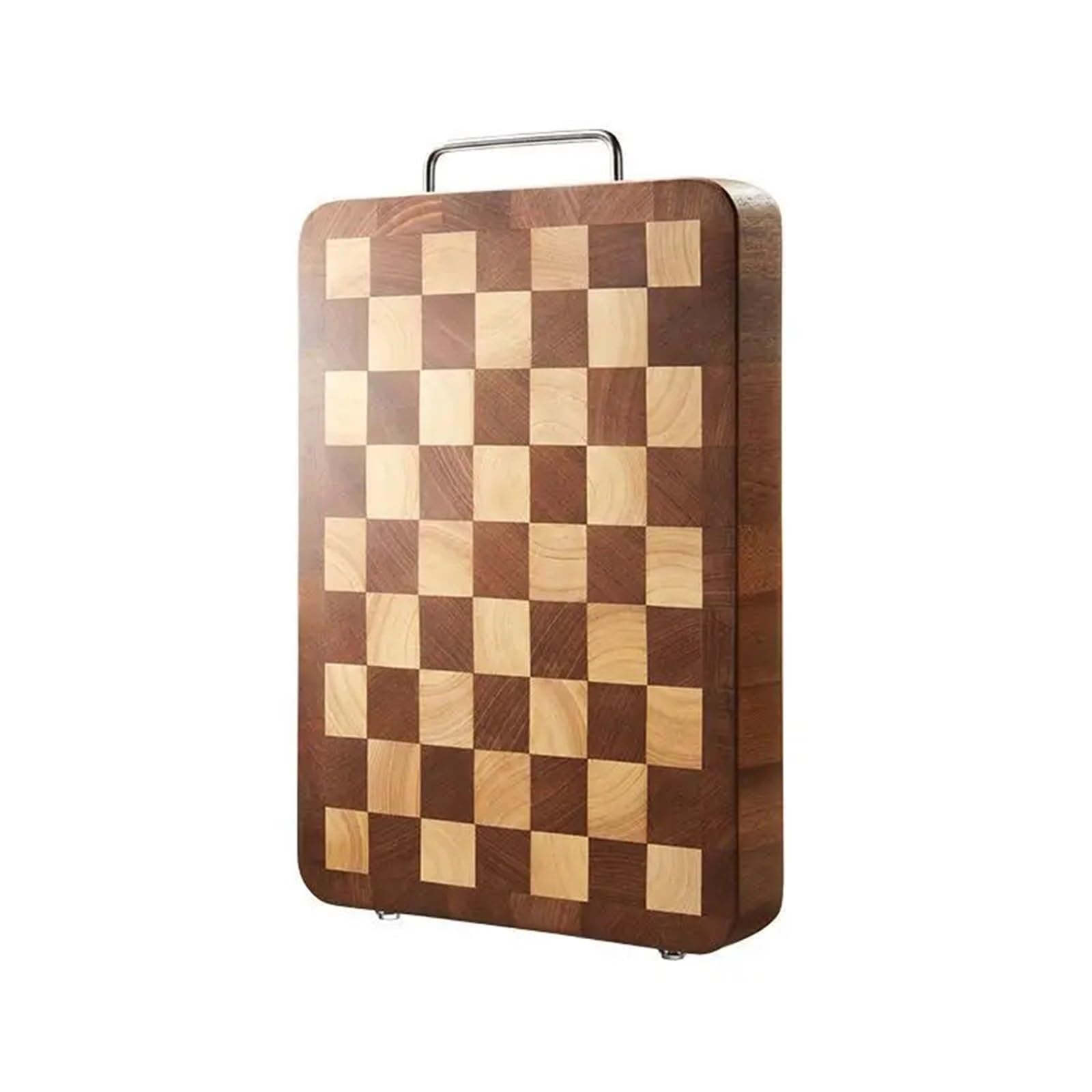 Tabla de cortar de madera maciza ligera for el hogar, tablero de ajedrez, tabla de cortar for acampar(450x300x35mm)