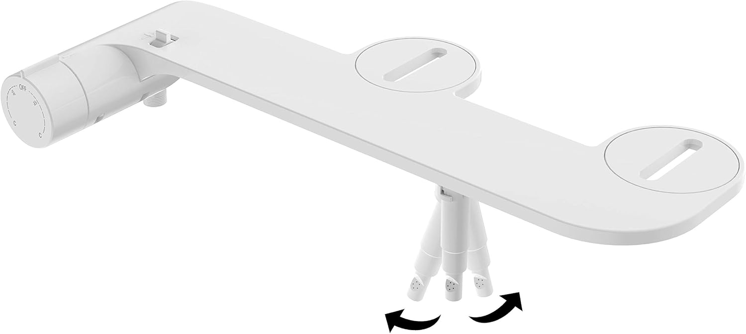 Non-electric Adjustable Angle Bidet Toilet Attachment (Warm Water Bidet)