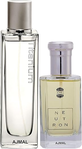 Ajmal Titanium EDP Citrus Spicy Perfume 100ml for Men and Neutron EDP Citrus Fruity Perfume 100ml for Men FREE