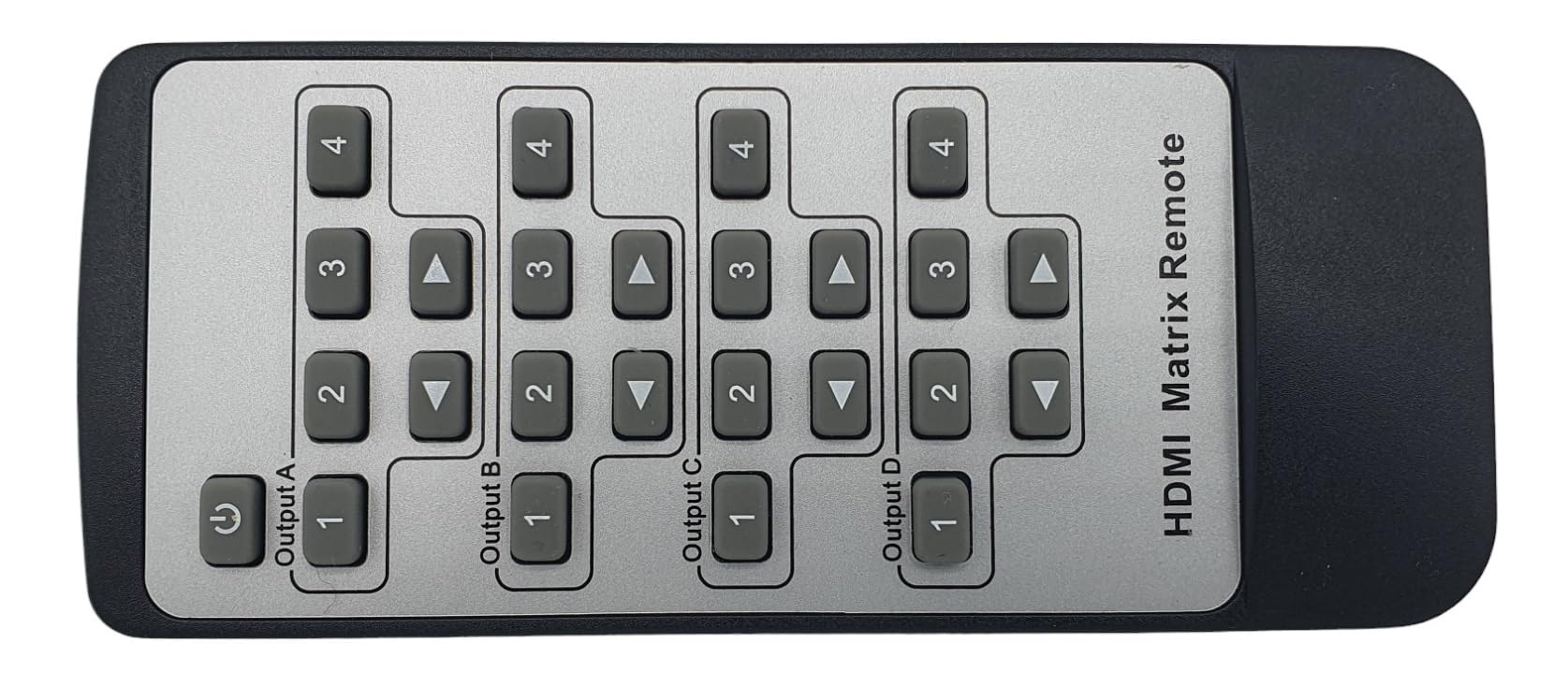 Telecomando di ricambio a infrarossi per switch a matrice HDMI 4x4 modelli MX4K44E-70DS e MX4K44E-BT150.