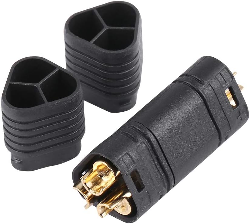 Dilwe RC Connector, MT60 Connector Three-Hole Plug Black Male & Female ESC to Motor Part RC Accessory Part