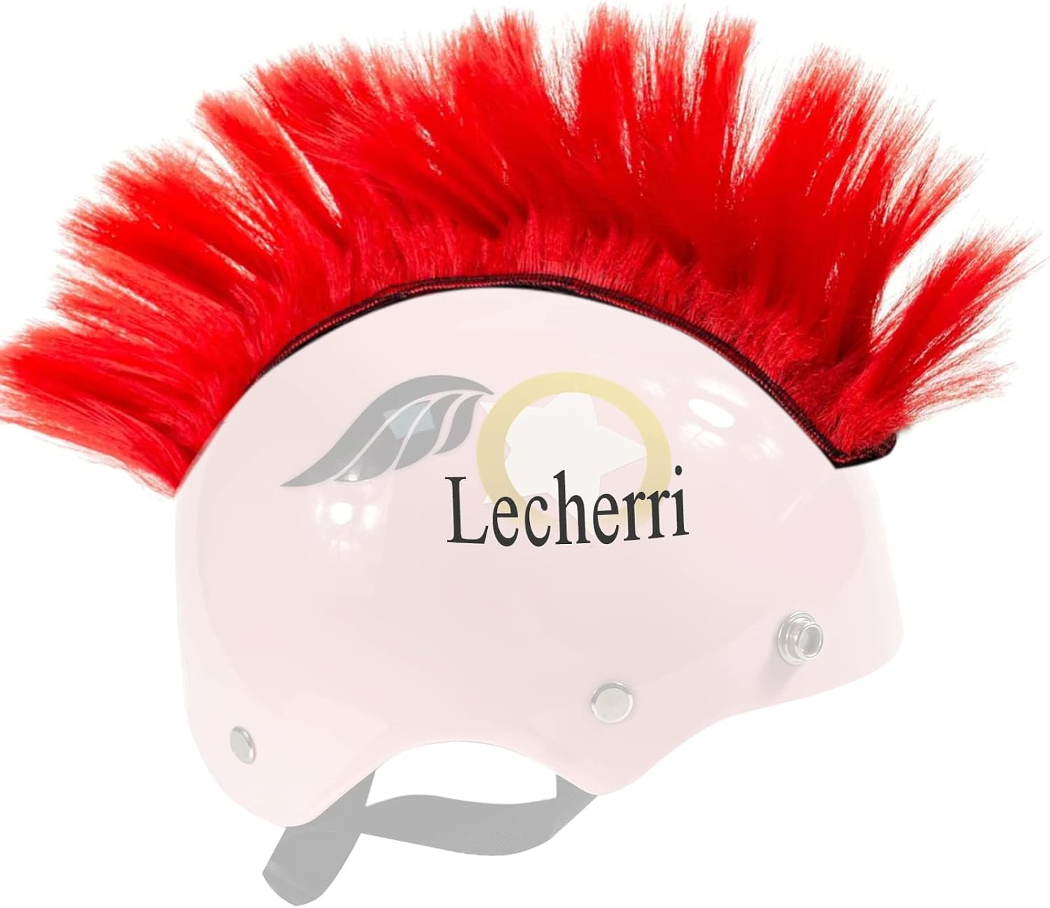 Helmet Hawk Mohawk Synthetic Hair Decoration for Motorcycle Bicycle Ski ATV Helmets, Removable Design, Decorative Accessory - 8 Colors image 5