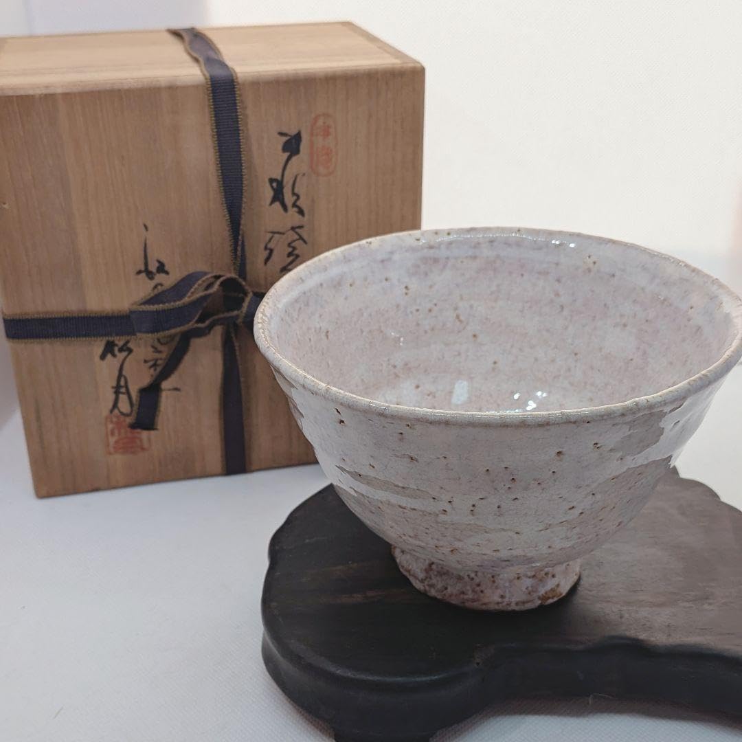 Amazon | 萩焼 抹茶茶碗 松月窯 共箱 茶道具 茶道 大きめ | ノー