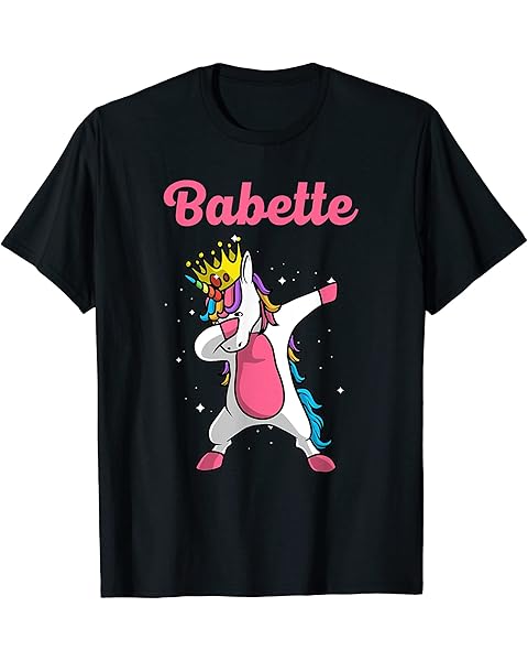 BABETTE Name Personalized Birthday Dabbing Unicorn Queen T-Shirt
