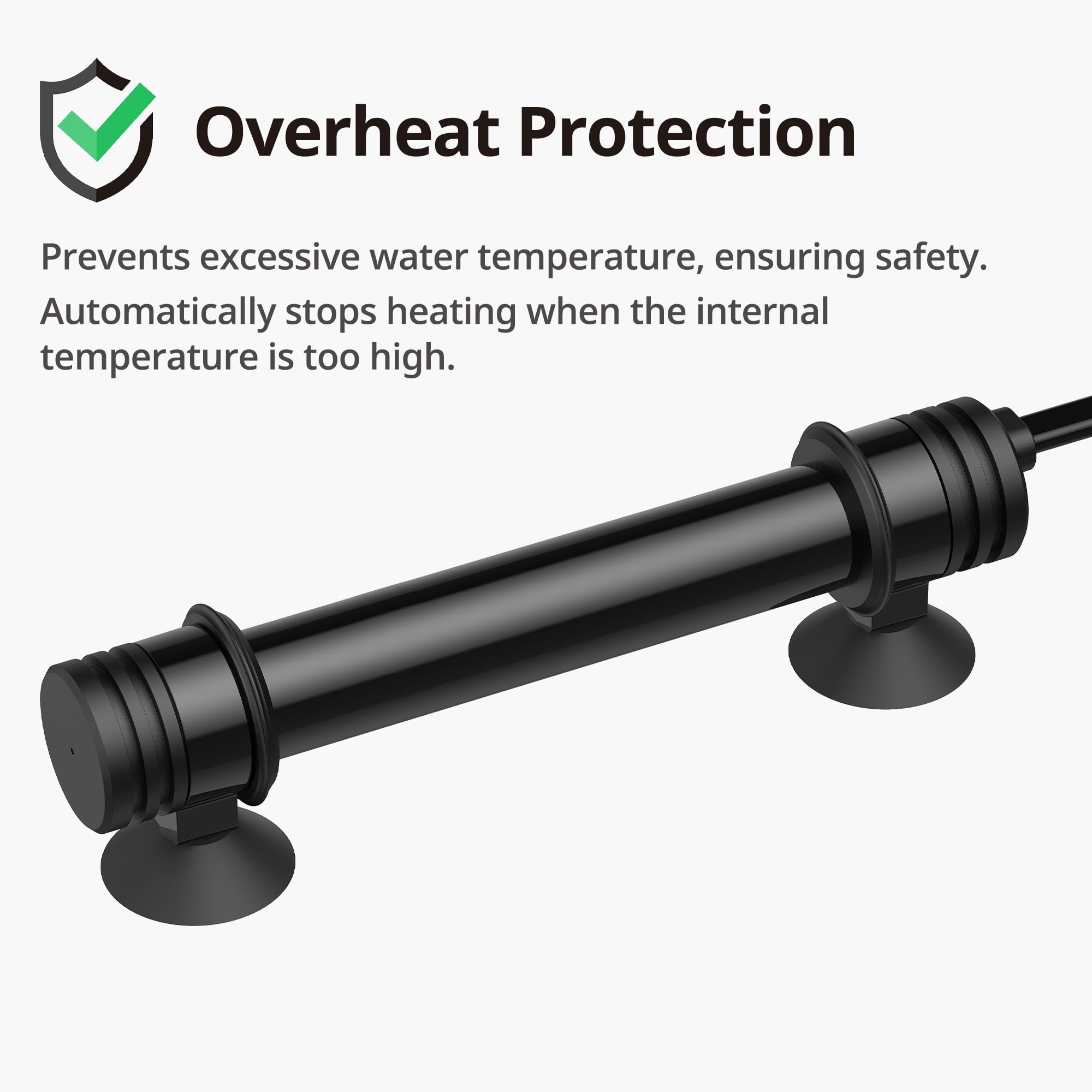 NICREW Calentador Acuario 50 W, Temperatura Regulable de 15 a 35 ℃, para Acuarios de hasta 40 L, Protección contra el Sobrecalentamiento