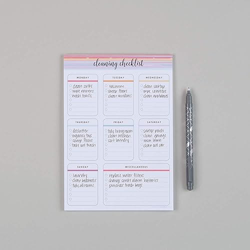 Miniatura 3 de Erin Condren Bloc de notas de diseñador bloc de notas de lista de verificación de limpieza, 25 páginas de planificación diaria, semanal y abierta