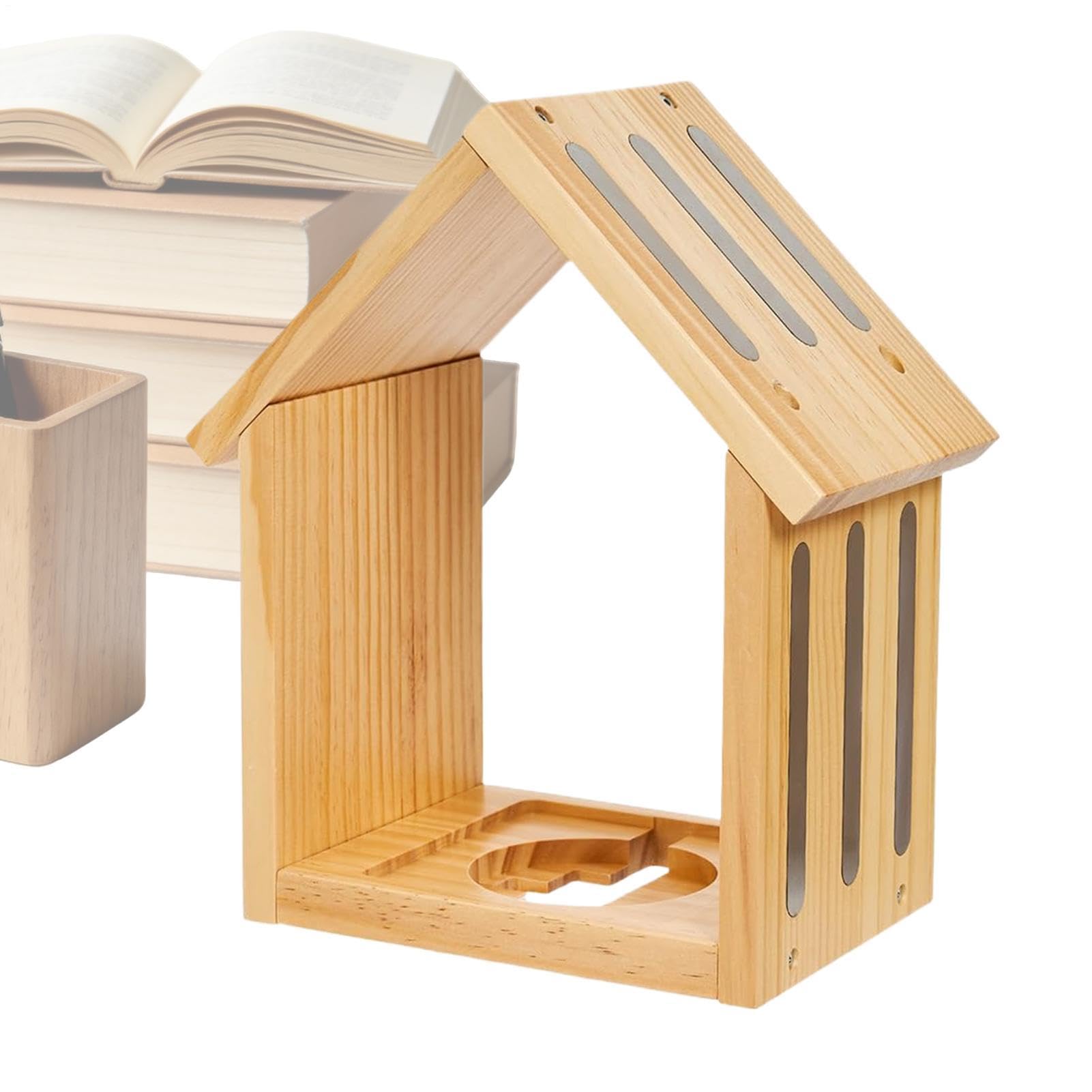 Mensola per Figure Casetta decorativa in legno magnetica da parete | Mensole per Collezionisti per 12-40 Figure Collezionabili, Stanza dei Giochi, Camera dei Bambini, Casa, Camera da