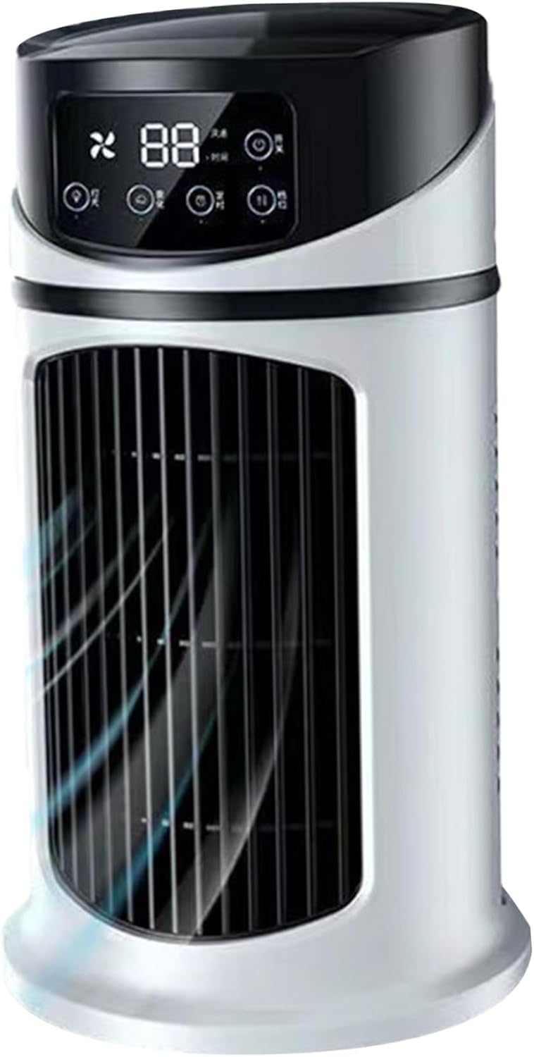 Air Conditioners, Small Tower Fan Cooling Fan With 6 Speed Ac With 300ml Water Tank Evaporative Air Cooler 6h Timer Mini Air Conditioner For Office, Home, Room,Desk-Ling