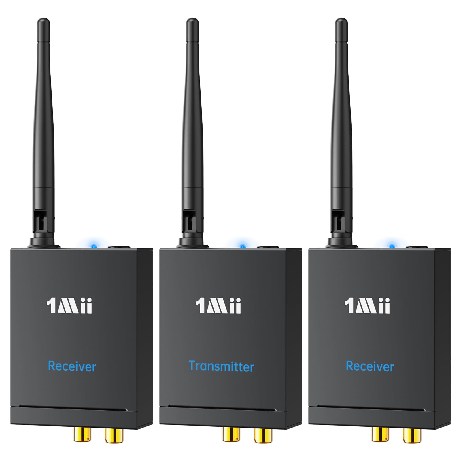 1Mii Émetteur Récepteur Audio sans Fil (1 TX+2 RX), Longue Portée 2,4GHz