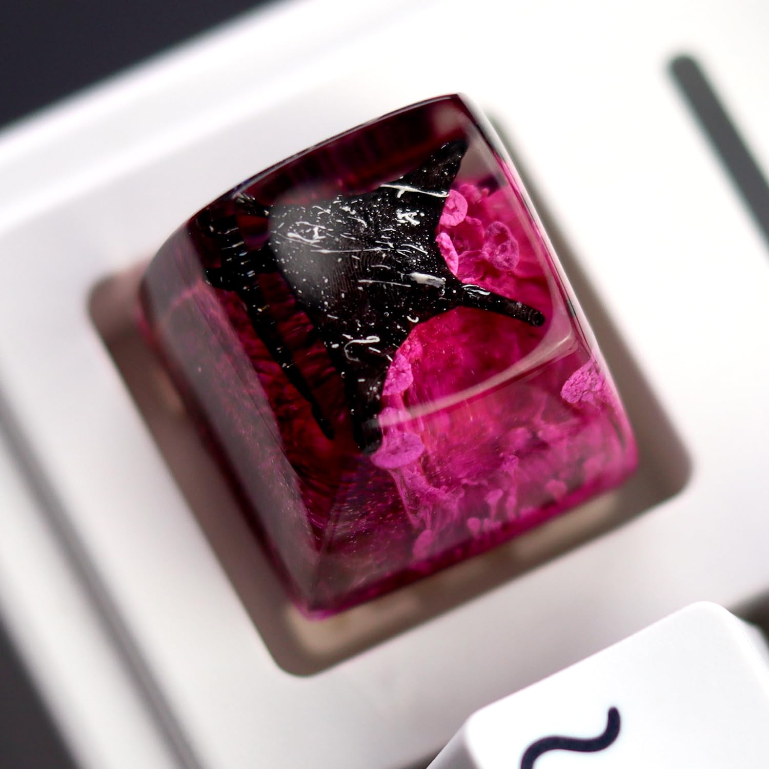 Ocean Cool Aesthetic Stingray Artisan Keycap Esc R1 SA Profile 1U