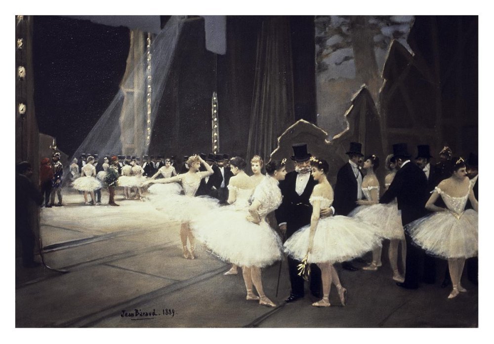 Global Gallery Art on a Budget Jean Beraud Backstage at The Opera Unframed Giclee on Paper Print, 20 1/4" x 30"