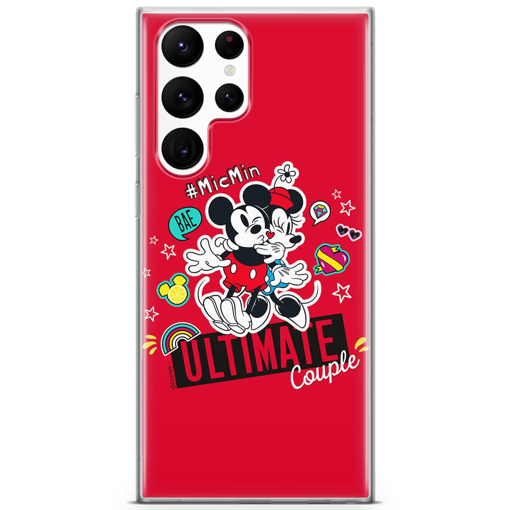 ERT GROUP mobile phone case for Samsung S22 ULTRA original and officially Licensed Disney pattern Mickey & Minnie 012 optimally adapted to the shape of the mobile phone, case made of TPU