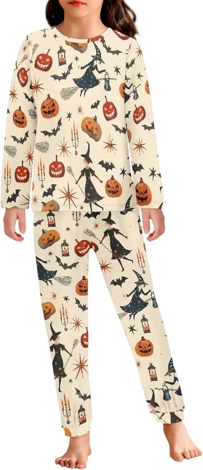 Biyejit Unisex Boys Girls Pajamas Set Pjs Little Big Kids 2 Piece Sleepwear Set Snug Fit Size 3T -16T