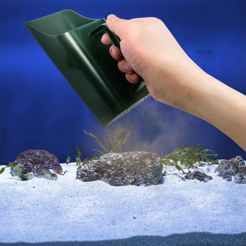 Happyyami 2pcs Plastic Garden Shovel Cultivation Bucket Scoop Sieve Soil Scoop Wear Resistant Shovel Spoons Plant Multi Function Rush Potted Digging Tool for Aquarium Bonsai