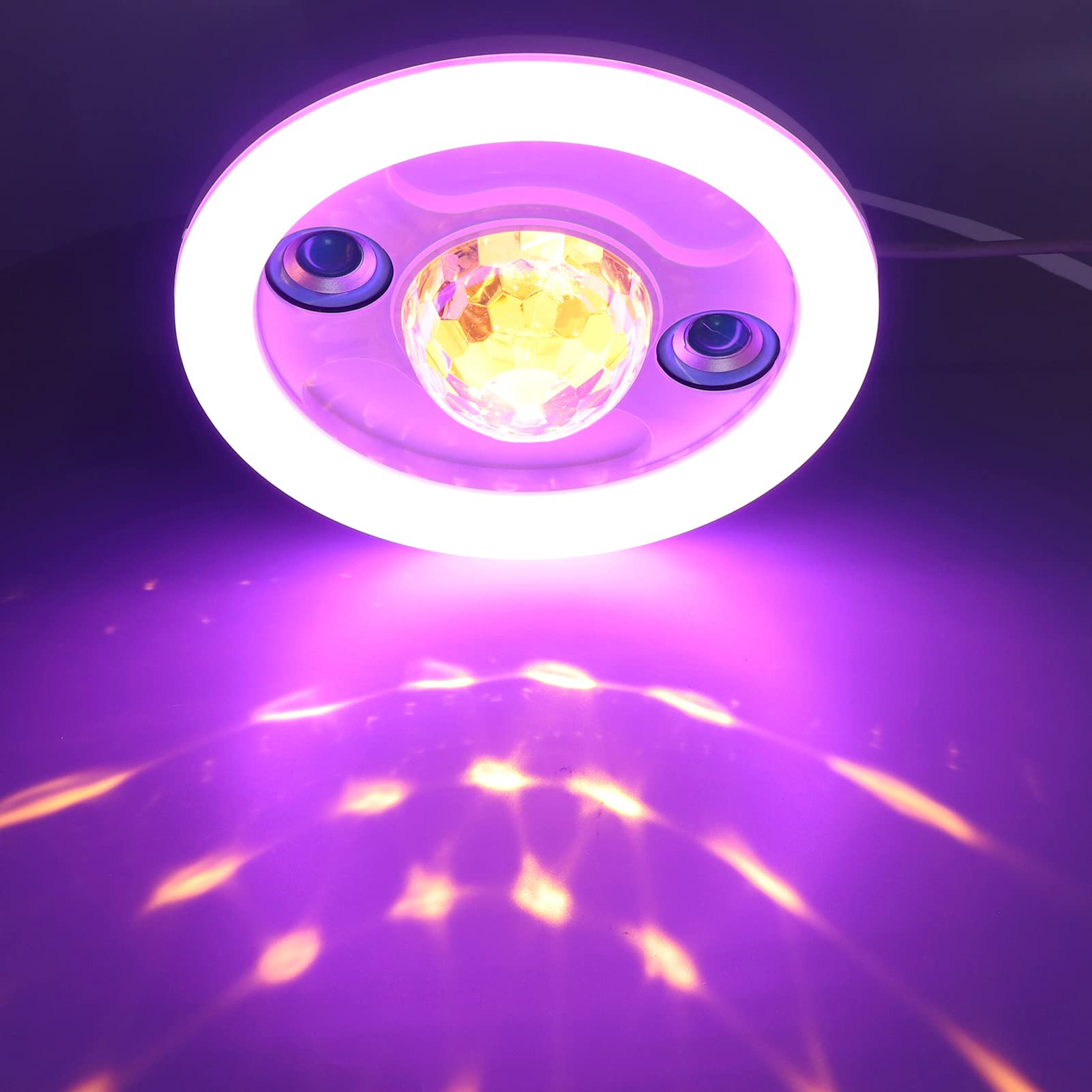 Luz Música LED Bluetooth, Lámpara Música Que Cambia Color RGB, Bombilla Luz Que Cambia 5 Colores con Control Remoto Y Altavoz Doble Mood Ambiance Lighting LED Music Lámpara Techo para la Fiesta