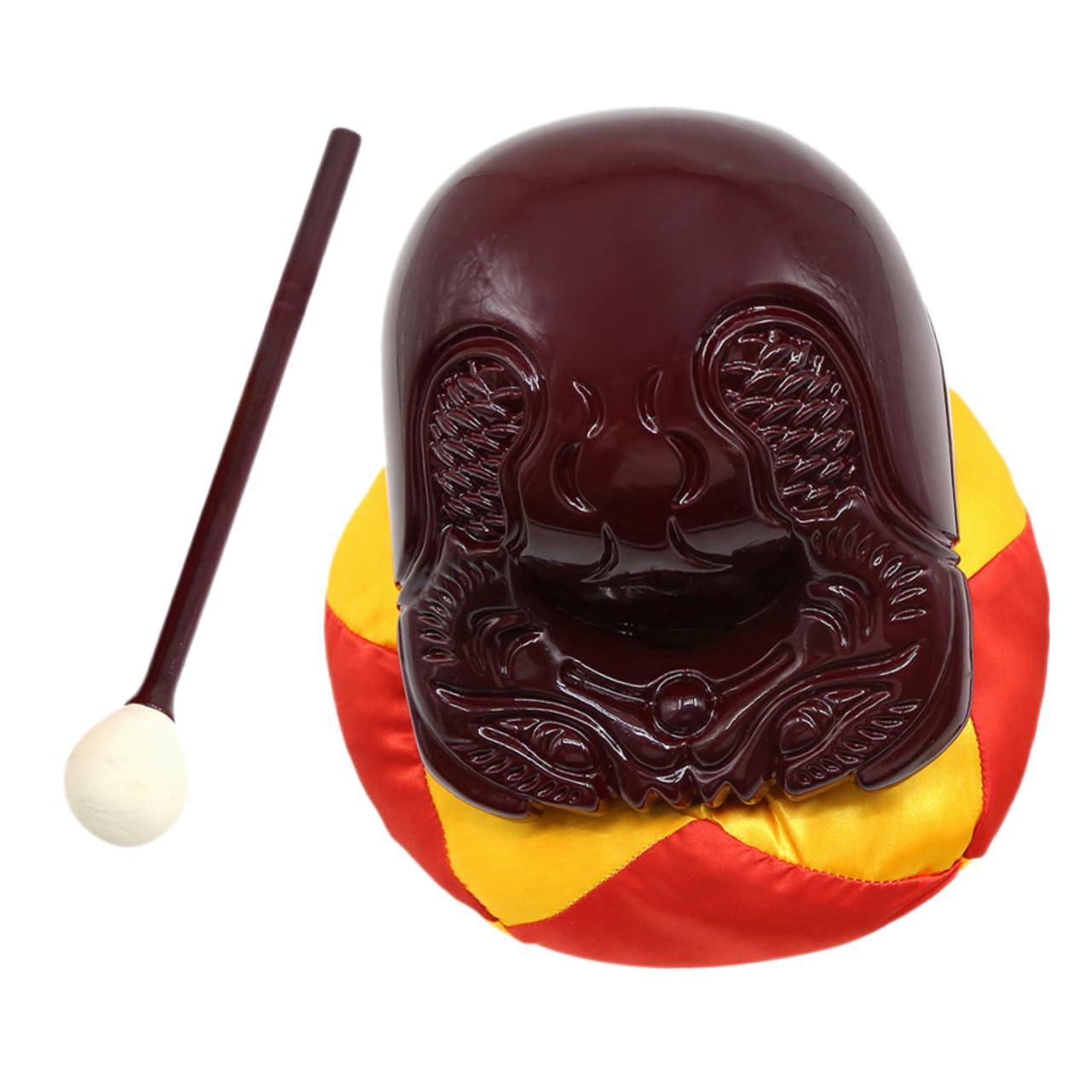 ULDIGI 1Set Buddhist Percussion Woodblock Durable Temple Instrument for Meditation Early Education Performance Crisp Sound Safe Material present