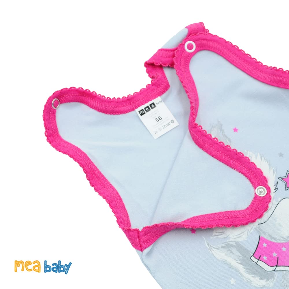 Romper niemowlęcy unisex MEA BABY z nadrukiem wykonany ze 100% bawełny, opakowanie 5 szt. Body niemowlęce dla dziewczynki Body niemowlęce dla chłopców (68)