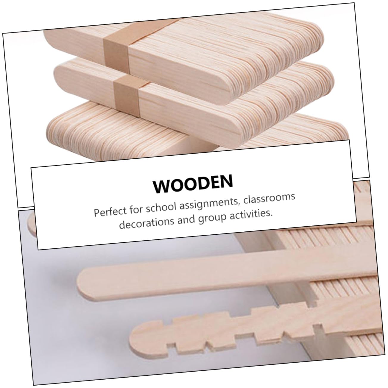250 Piezas Palitos de Madera Naturales para Manualidades Palitos de Helado DIY para Proyectos Escolares y Actividades Infantiles