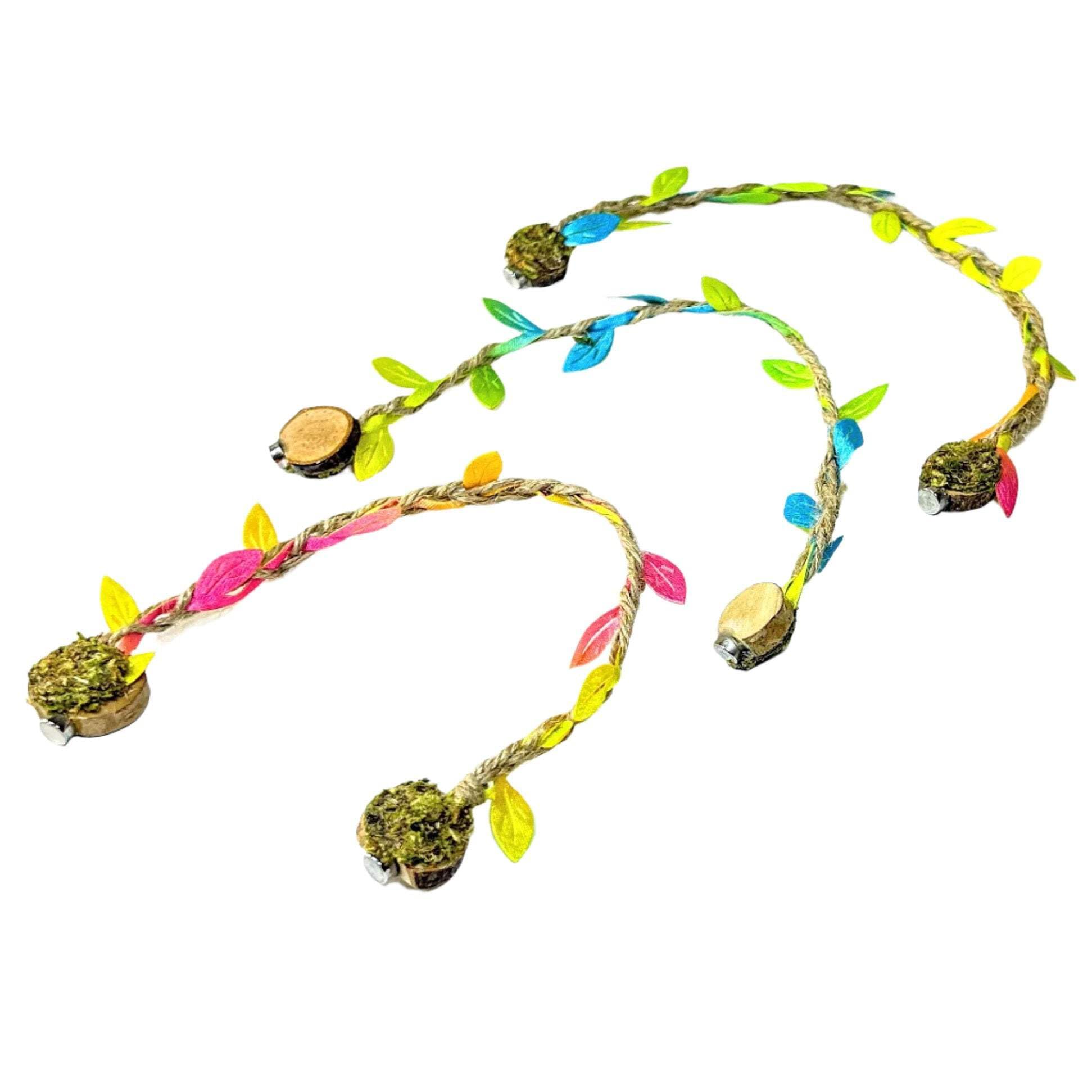 Opus Vita Jumping Spider - Rope bridges with Twine - Spider Enclosure Decor - Professionally made to cleverly attach to your Insect Enclosure Natural Twine/Green Single — view 16