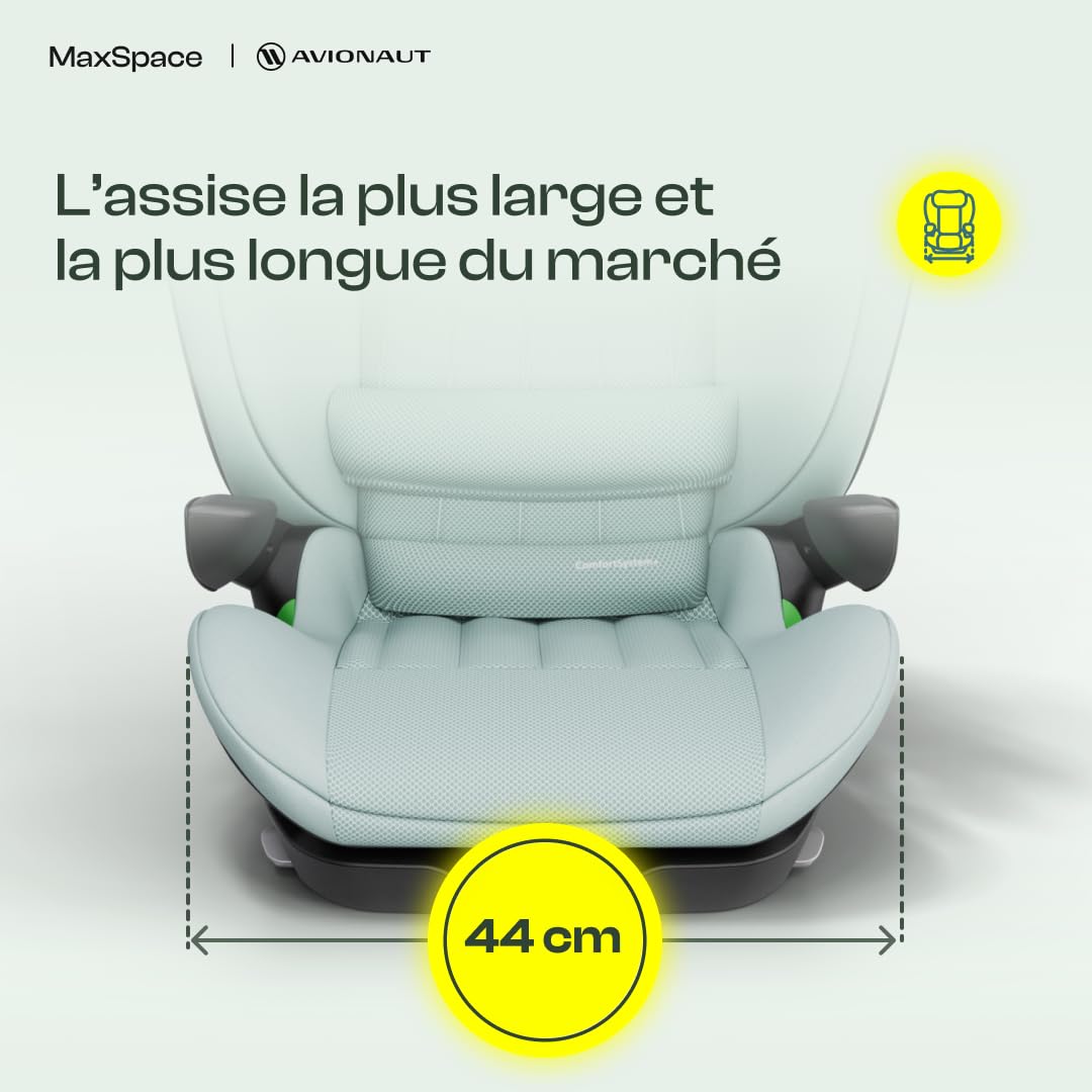 MaxSpace AirFlow - Siège Auto - 100-150 cm 15-50 kg avec Système de Ventilation Groupe 2/3 Appuie-tête réglable, Sûr & Confortable - ECE R129 (Navy)