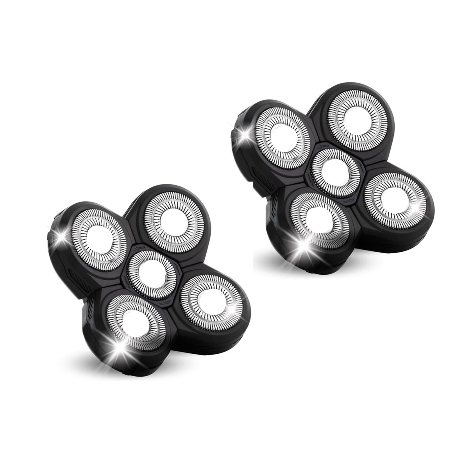 Têtes de rasoir électrique 5D de rechange universelles pour hommes chauves (lot de 2)