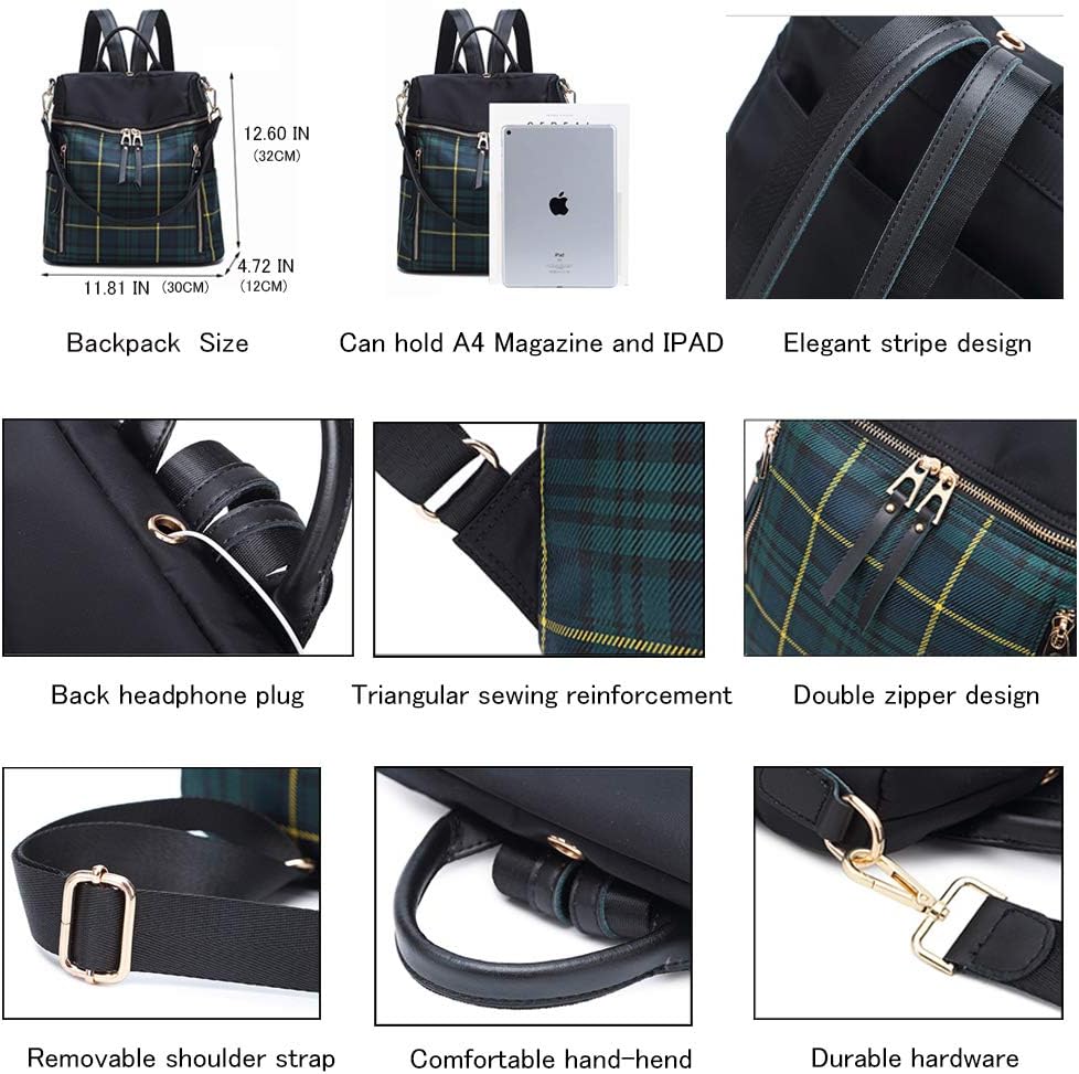 zhongningyifeng Women Backpack Purse Small Waterproof Nylon Rucksack Lightweight Fashion Casual Travel Ladies Shoulder Bag Daypack - Image 6