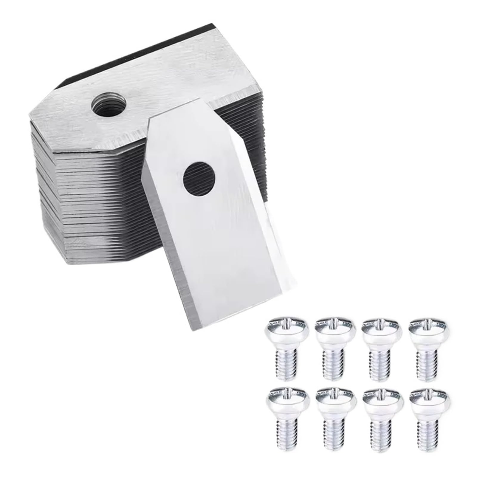 Cuchillas de Repuesto for cortacésped Inteligente Navimow, 30 Uds. con Tornillos, Kit Cuchillas Corte Acero Inoxidable, 35x18x0,9 MM
