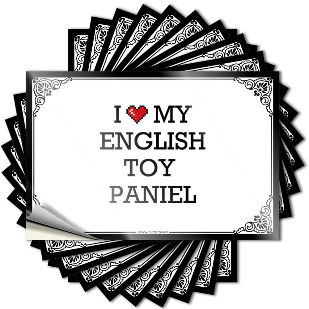 Quote Men Easy Apply | I Love My English Toy Spaniel Unique Garage Peel and Stick(6X9CM)