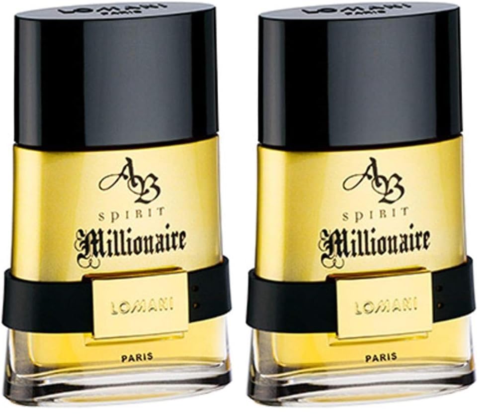 Lomani AB Spirit Millionaire Eau de Toilette Spray for Men, 3.3 oz, Pack of 2