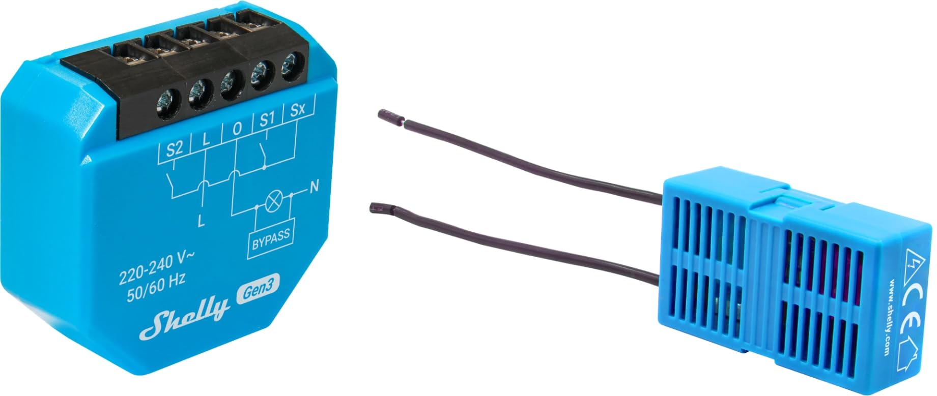 SHELLY Unterputz-Schalter 2L Gen3, 2-Kanal, WLAN, Bluetooth, 2 Stück